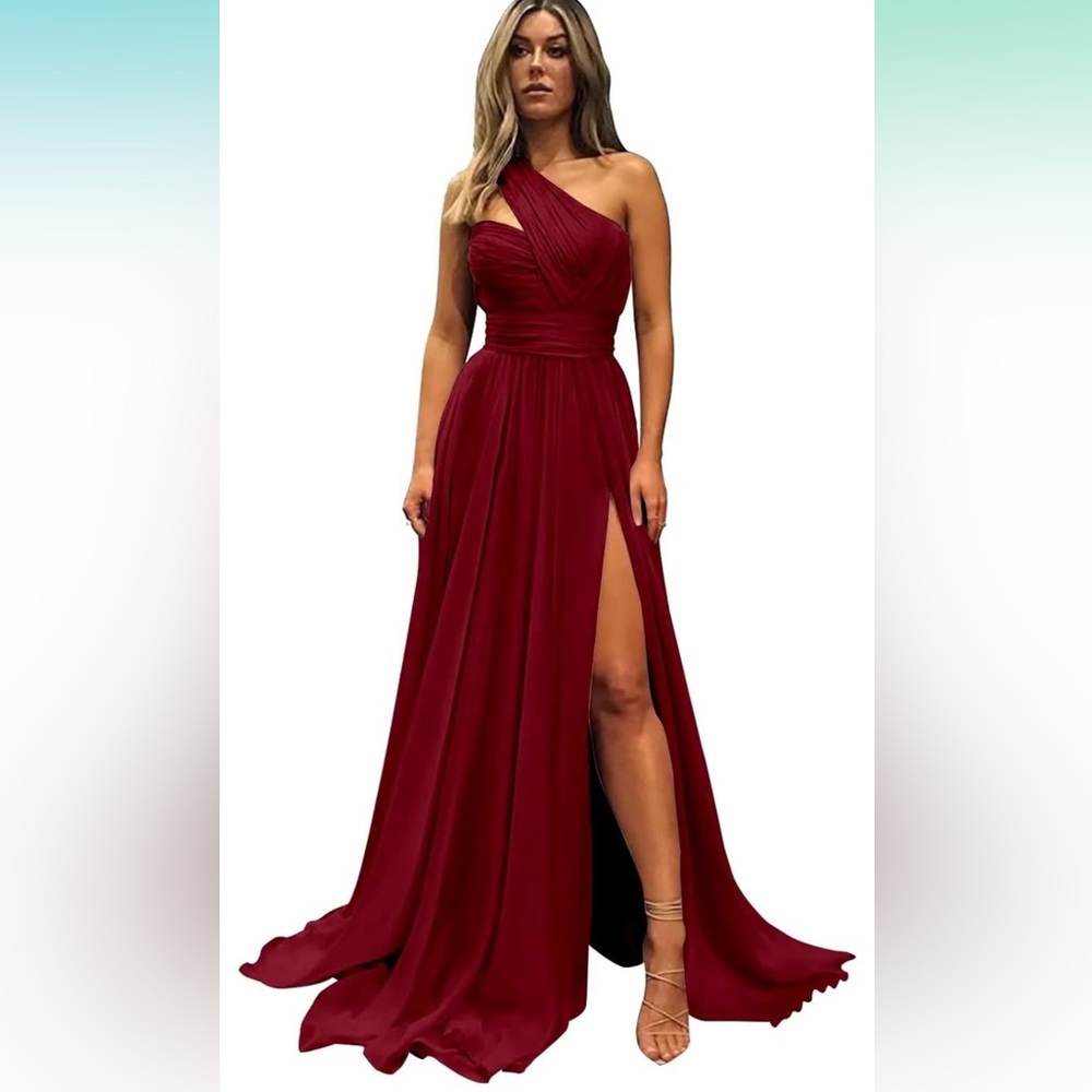 One shoulder evening/wedding/bridesmaids/prom gown